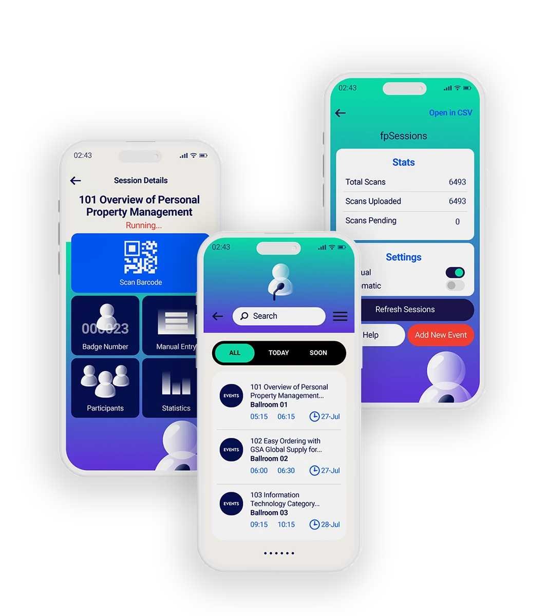 Event tracker and ticket scanning app