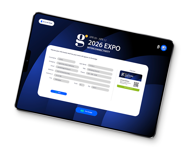 FpBadge check-in app interface
