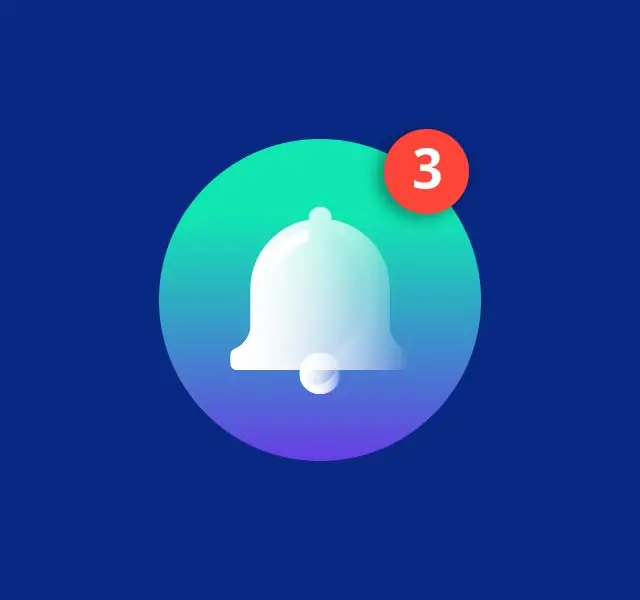 Bell icon with a notification bubble.